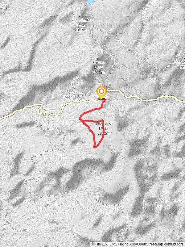 Blue Bird Mesa Loop mobile static map