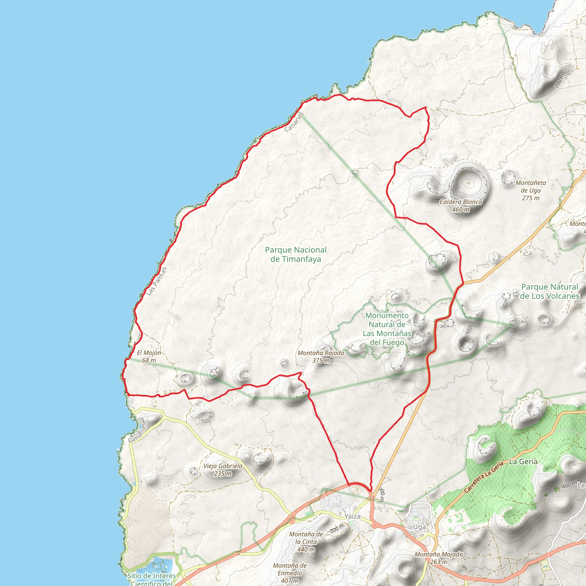 Vuelta a Timanfaya mobile static map