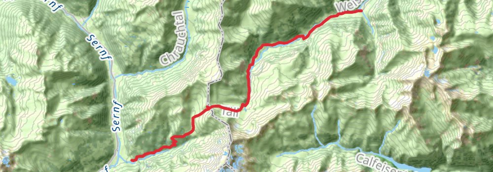 Via Alpina - Red Trail stage 67 Map
