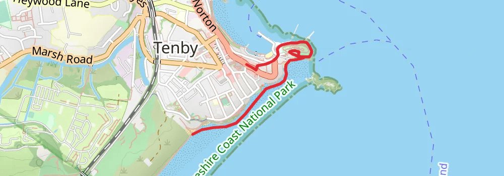 Pembrokeshire Coast Path 4-Day Gentle Tour (Hillwalk Tours) alt 1 Map