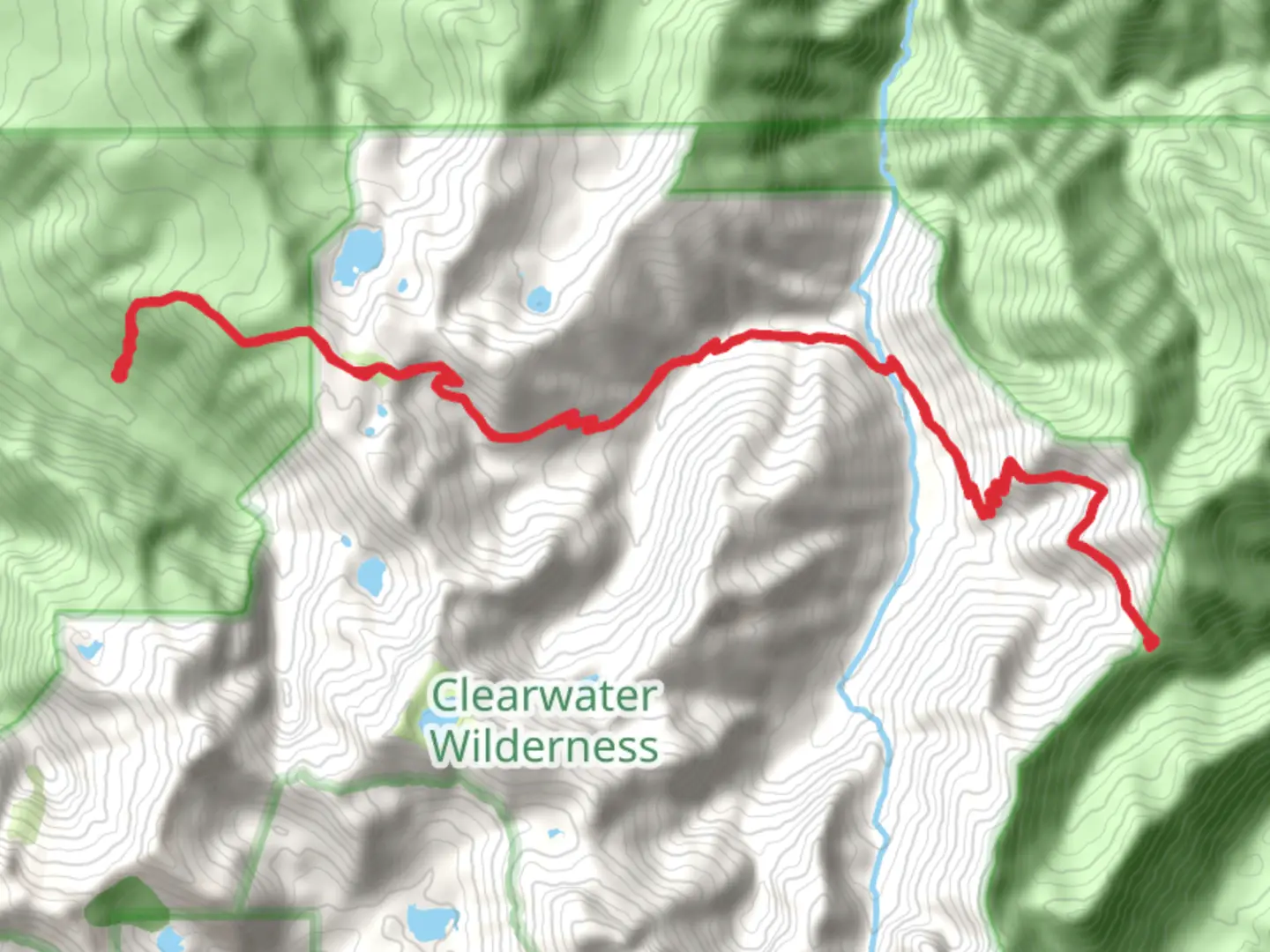 An image depicting the trail Clearwater Trail and its surrounding area.