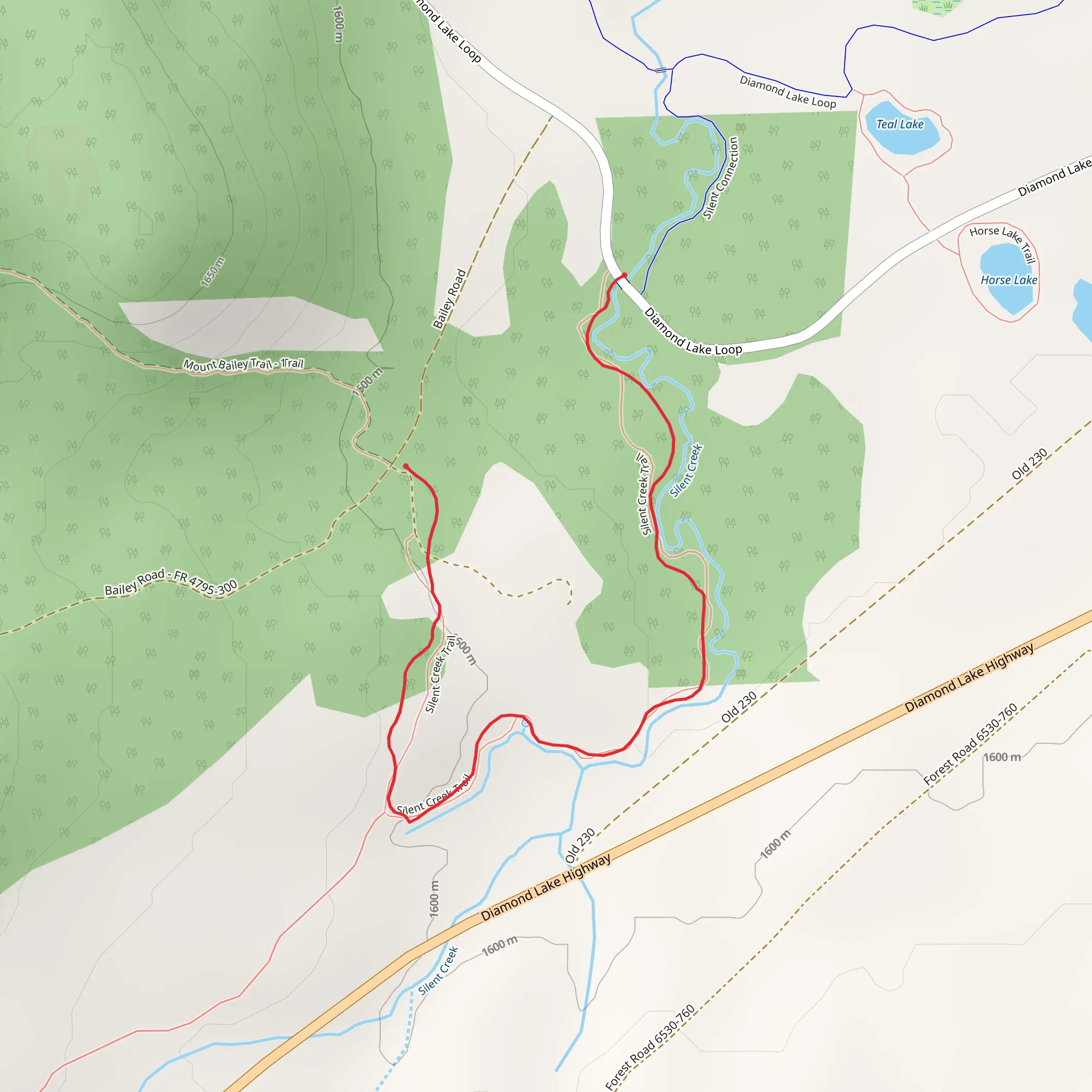 Silent Creek Trail mobile static map