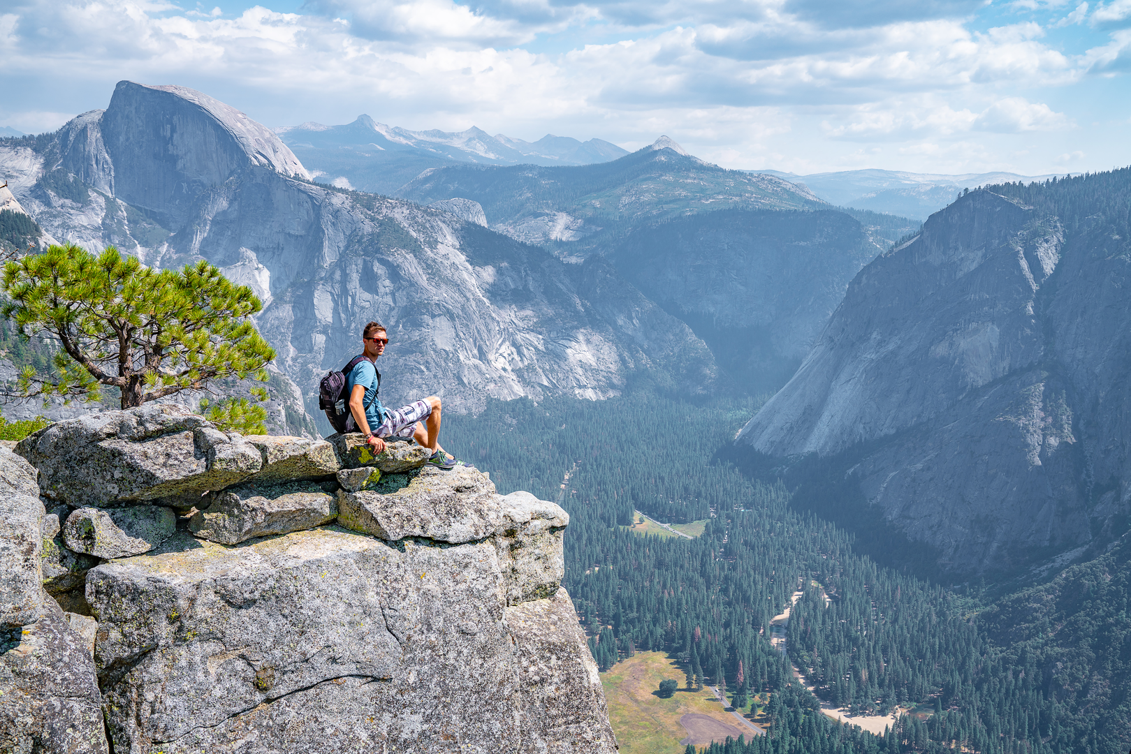 An image depicting the trail Tuolumne Meadows to Half Dome and its surrounding area.