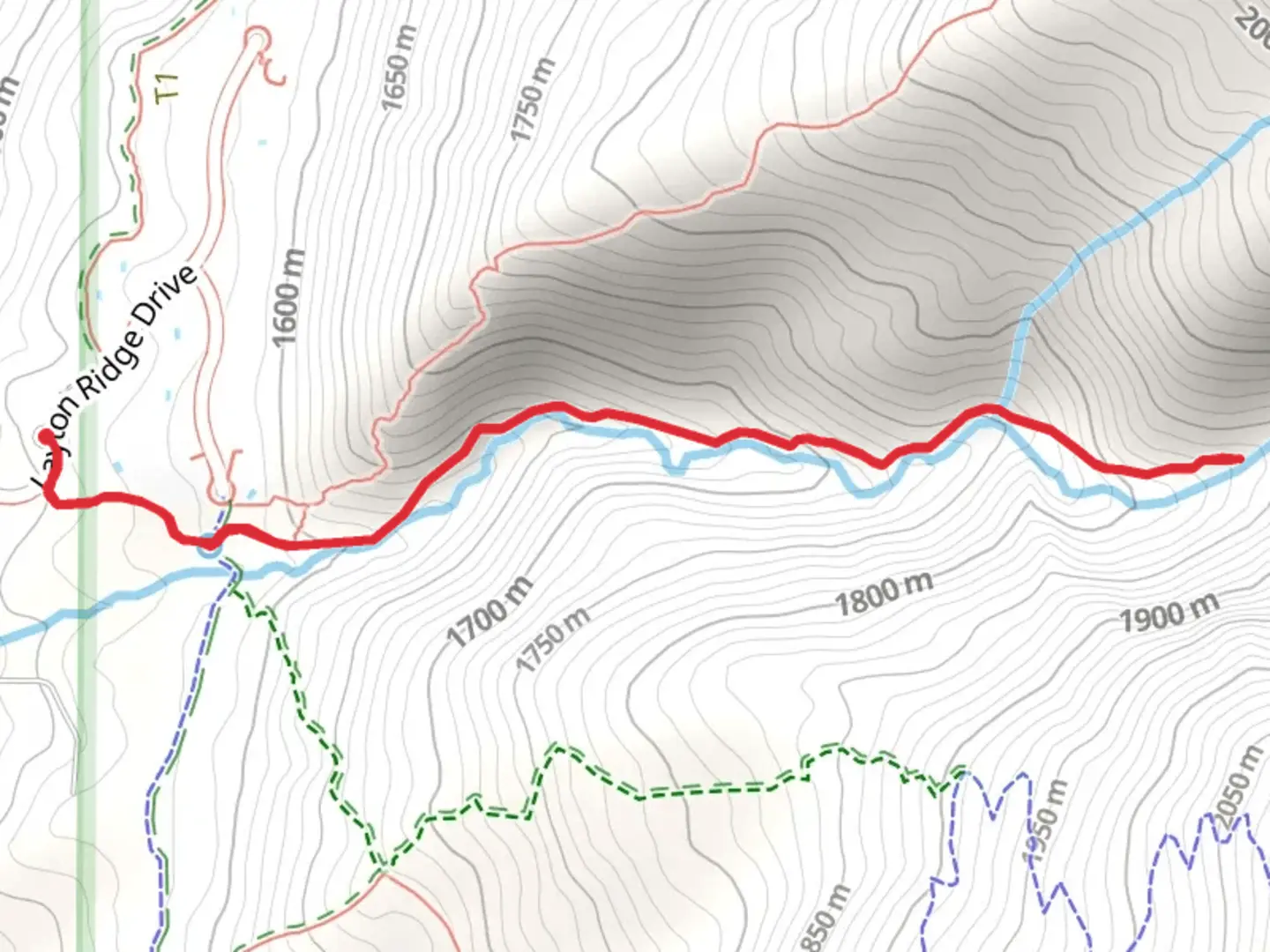 An image depicting the trail Bonneville Shoreline Trail and Hobbs Canyon Trail and its surrounding area.