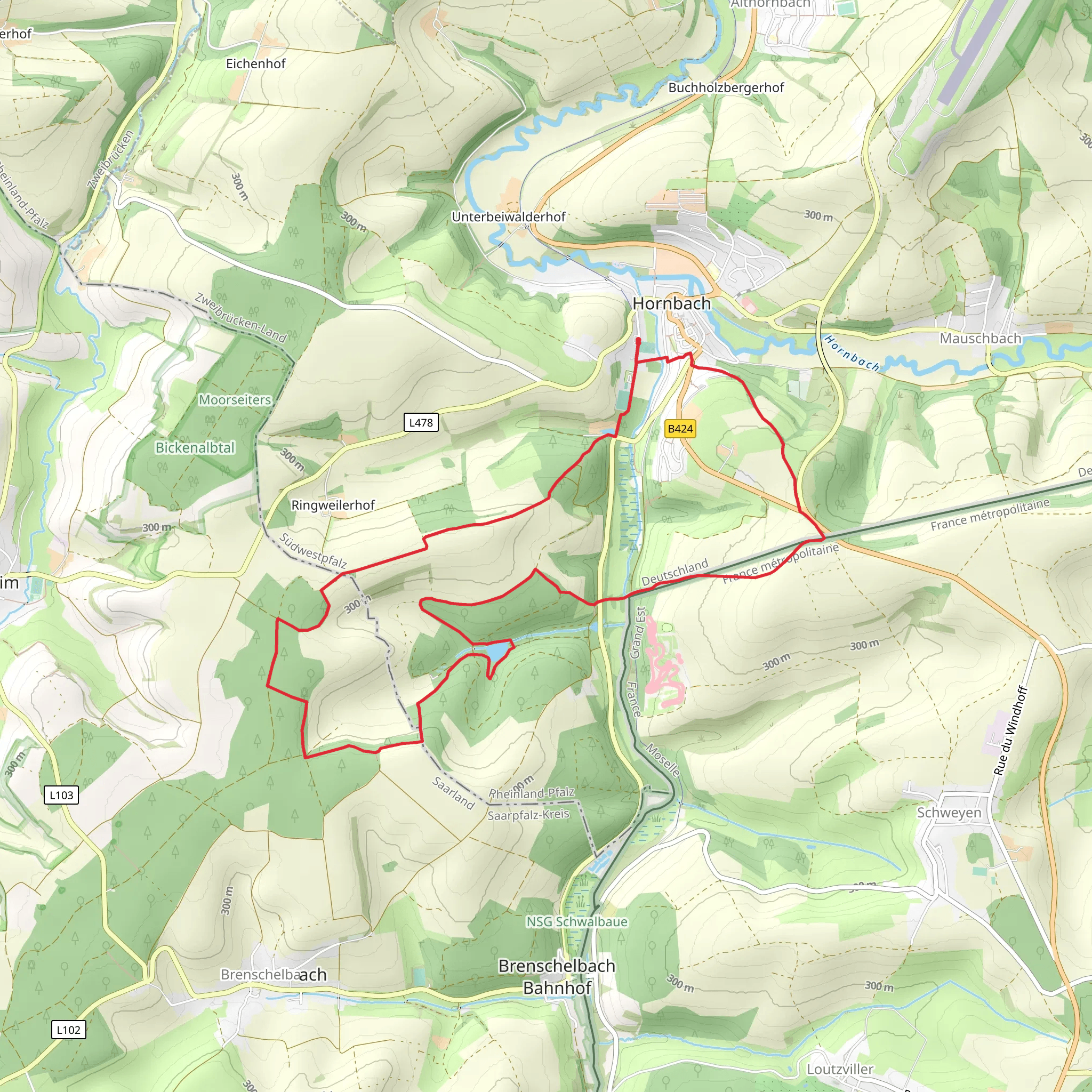 Paradiesgarten Wanderweg mobile static map