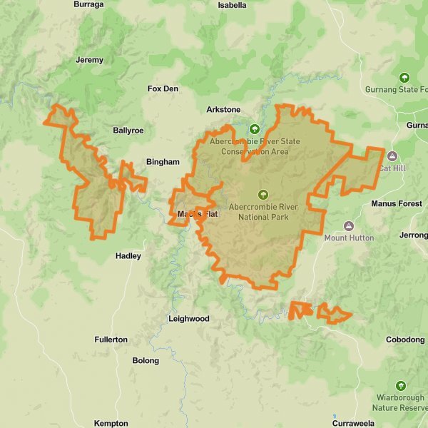 Abercrombie River National Park mobile static map