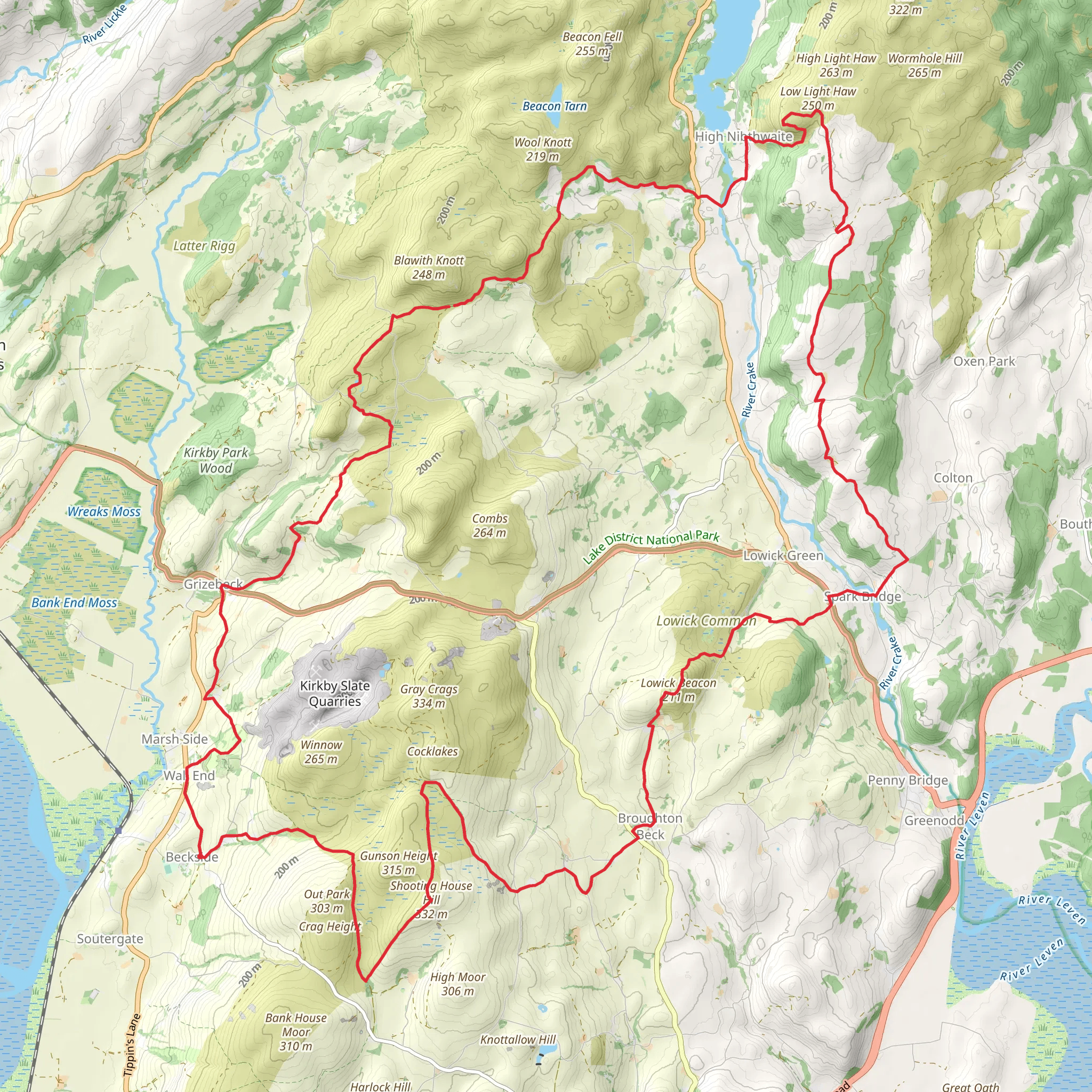 Crake Valley Round mobile static map