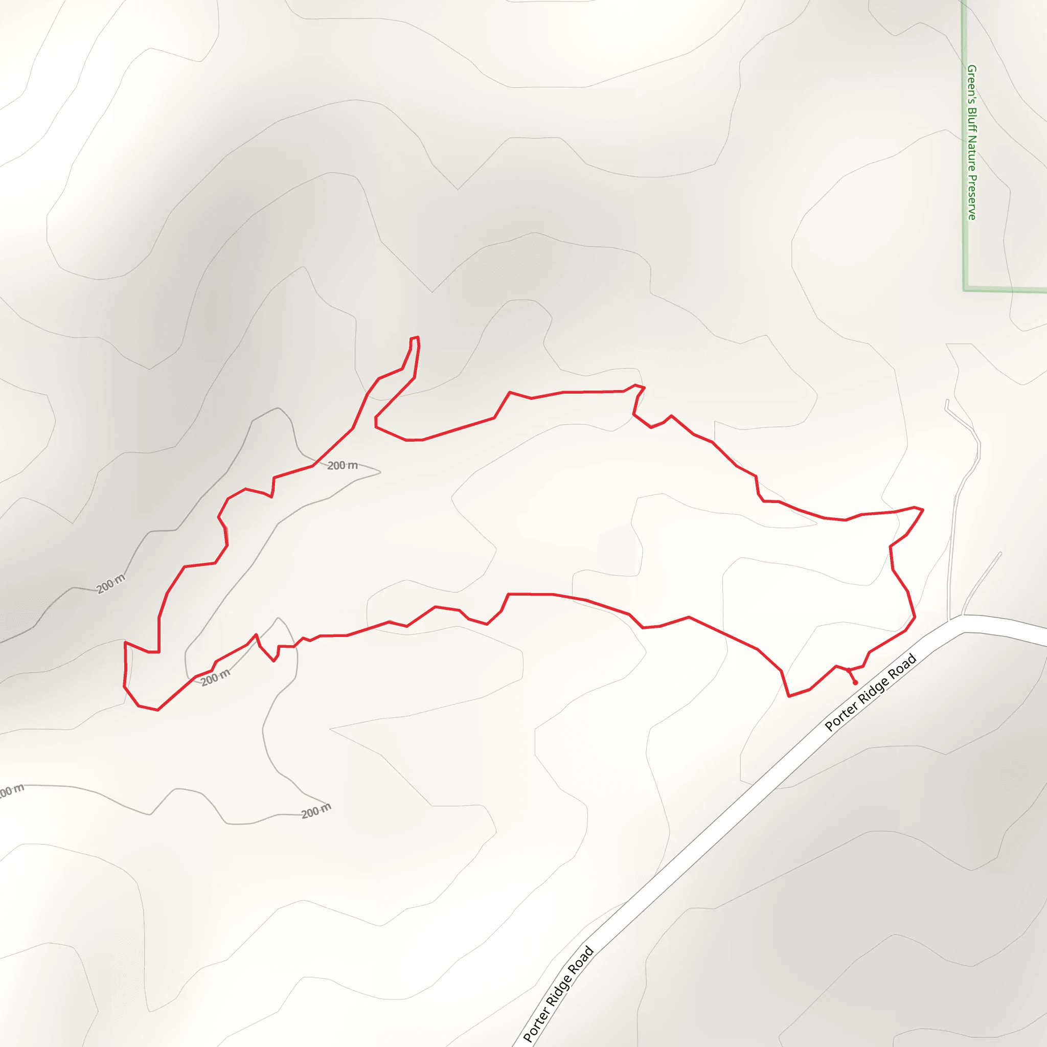Porter Ridge Road Loop mobile static map