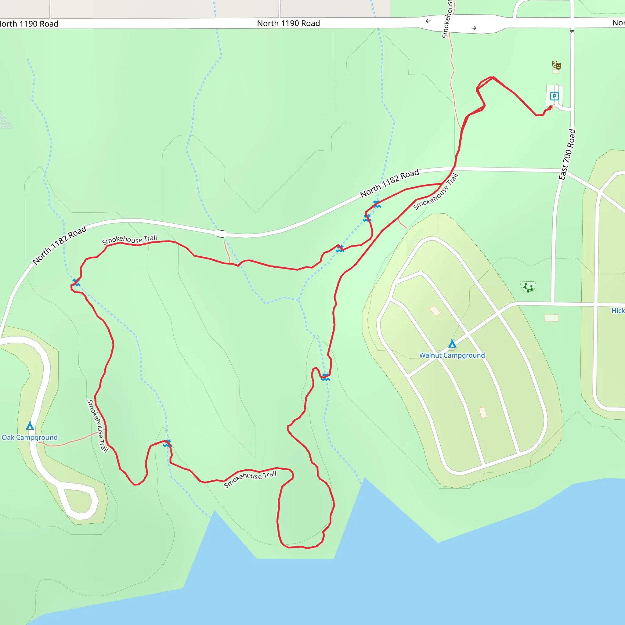 Smokehouse Loop Trail mobile static map