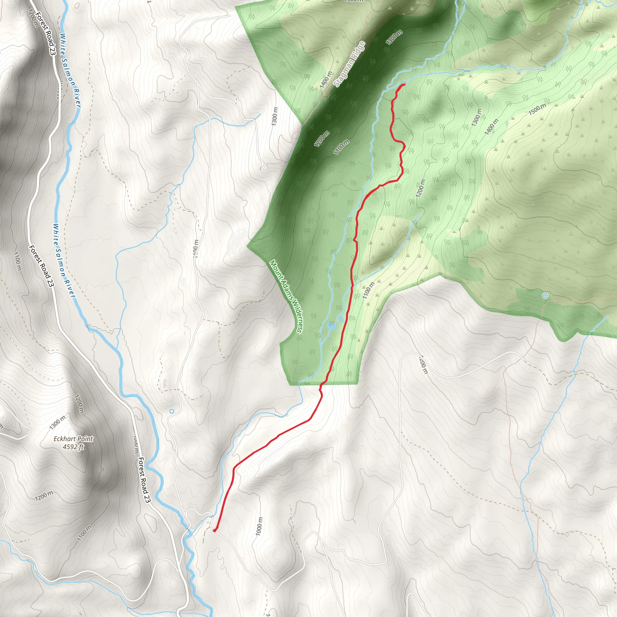 Salt Creek Trail mobile static map
