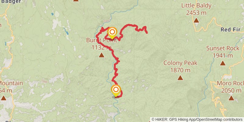 North Fork Trail stage 3 Map