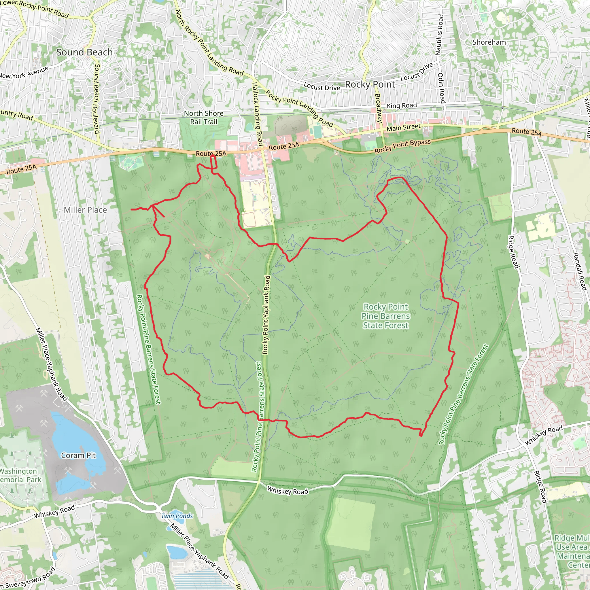 Rocky Point Red Trail Loop mobile static map