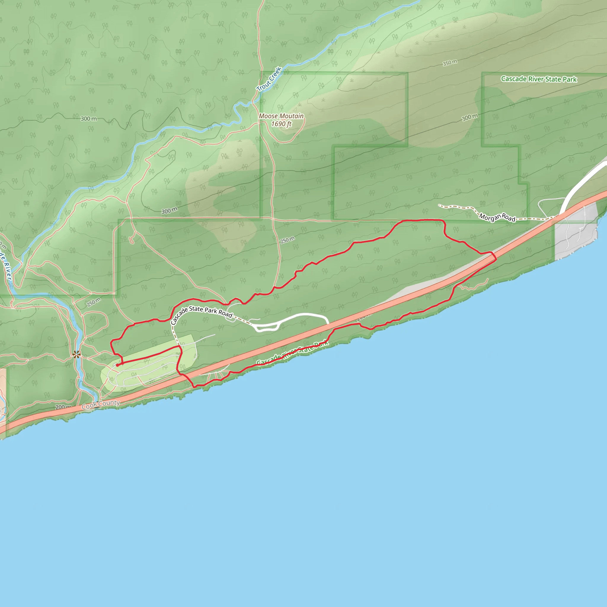 Cascade Trails Loop mobile static map