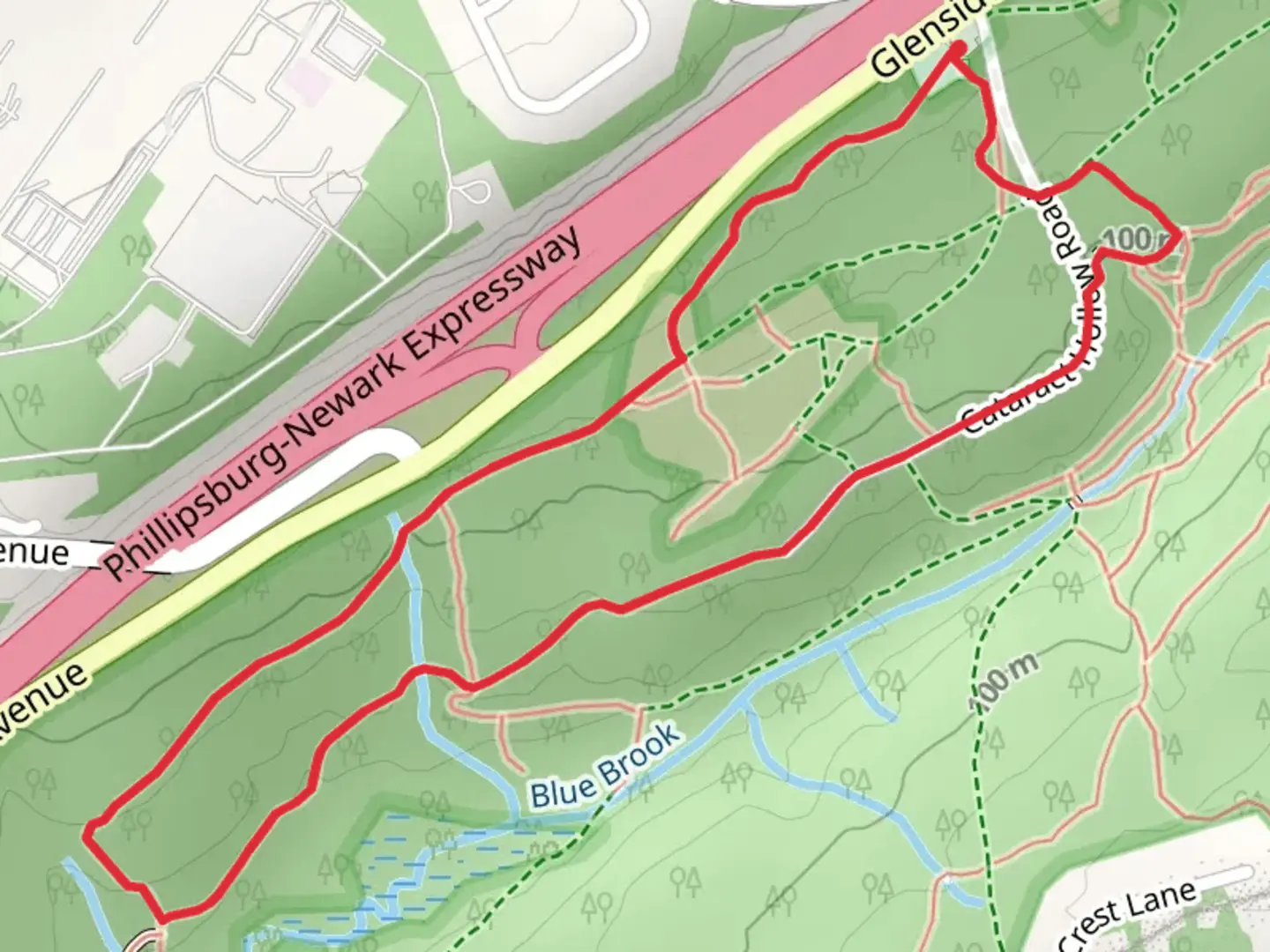An image depicting the trail Purple and White Loop Trail and its surrounding area.