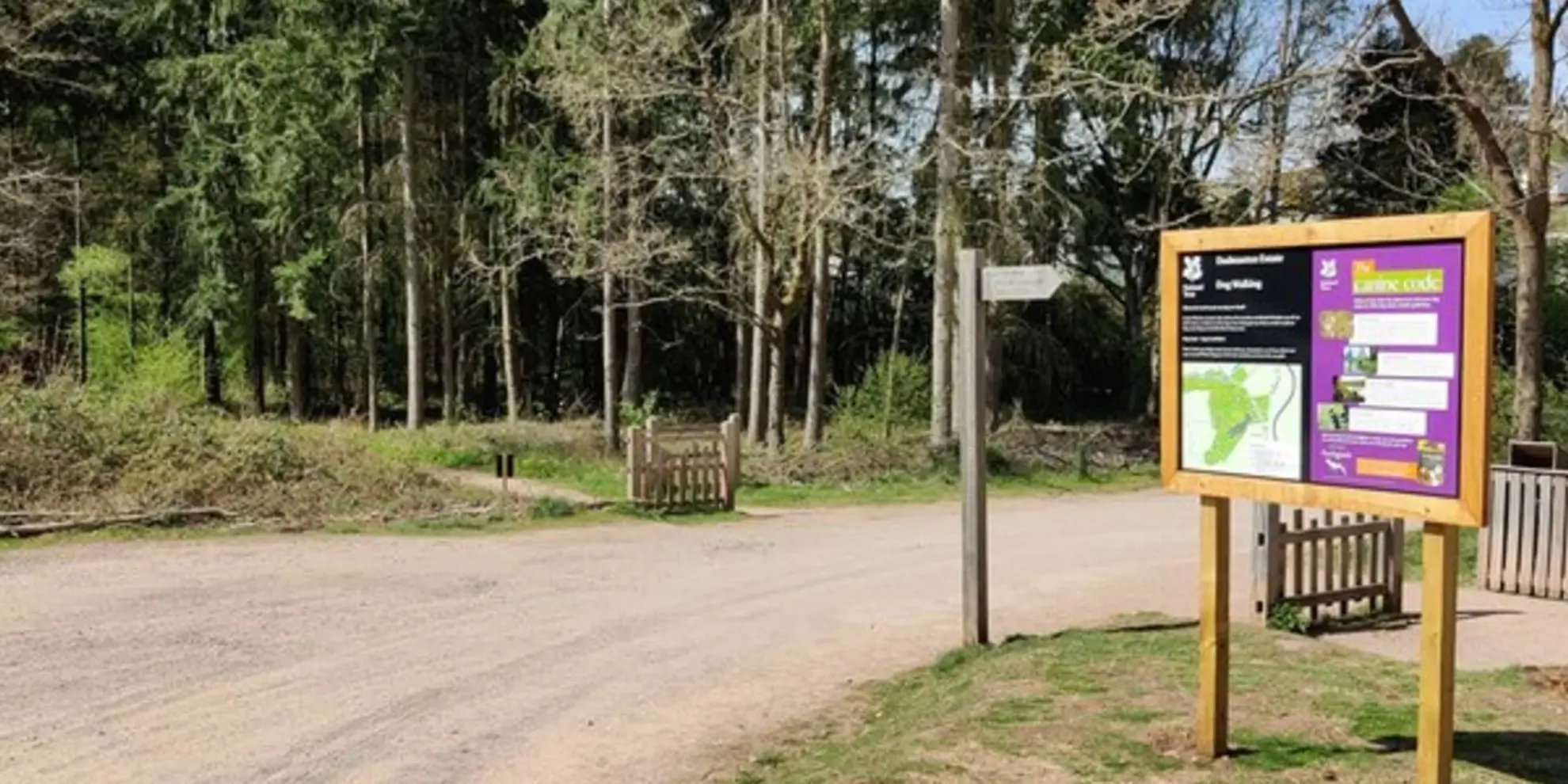 An image depicting the trail White Admiral Walk - Comer Woods and its surrounding area.