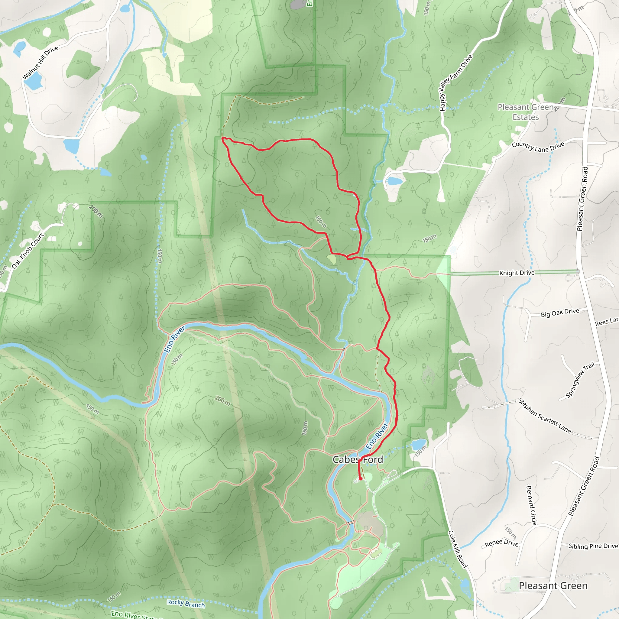 Shakori Loop Trail mobile static map