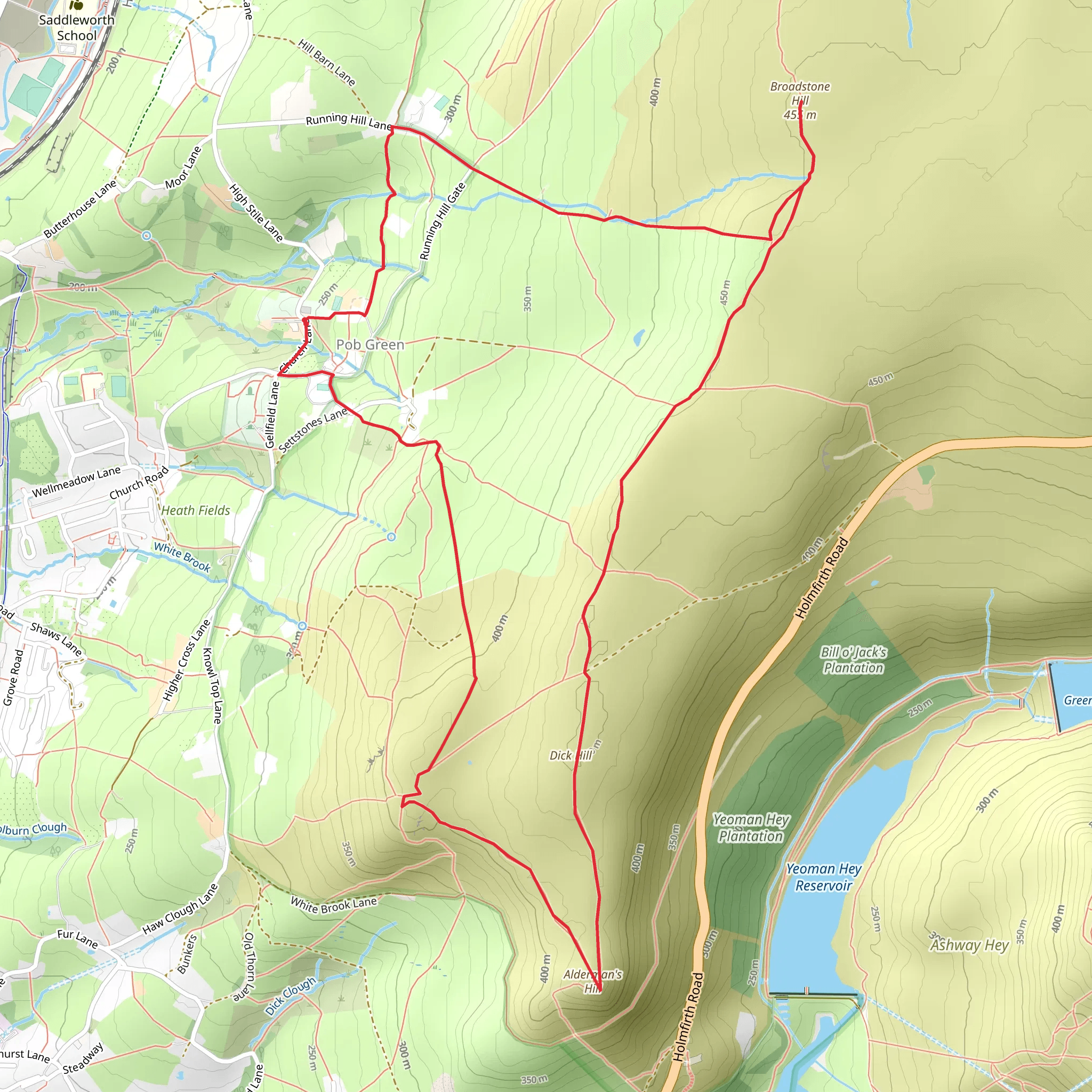 The Pots and Pans from Uppermill mobile static map