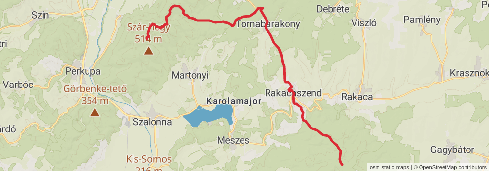 National Blue Trail - OKT stage 56 Map