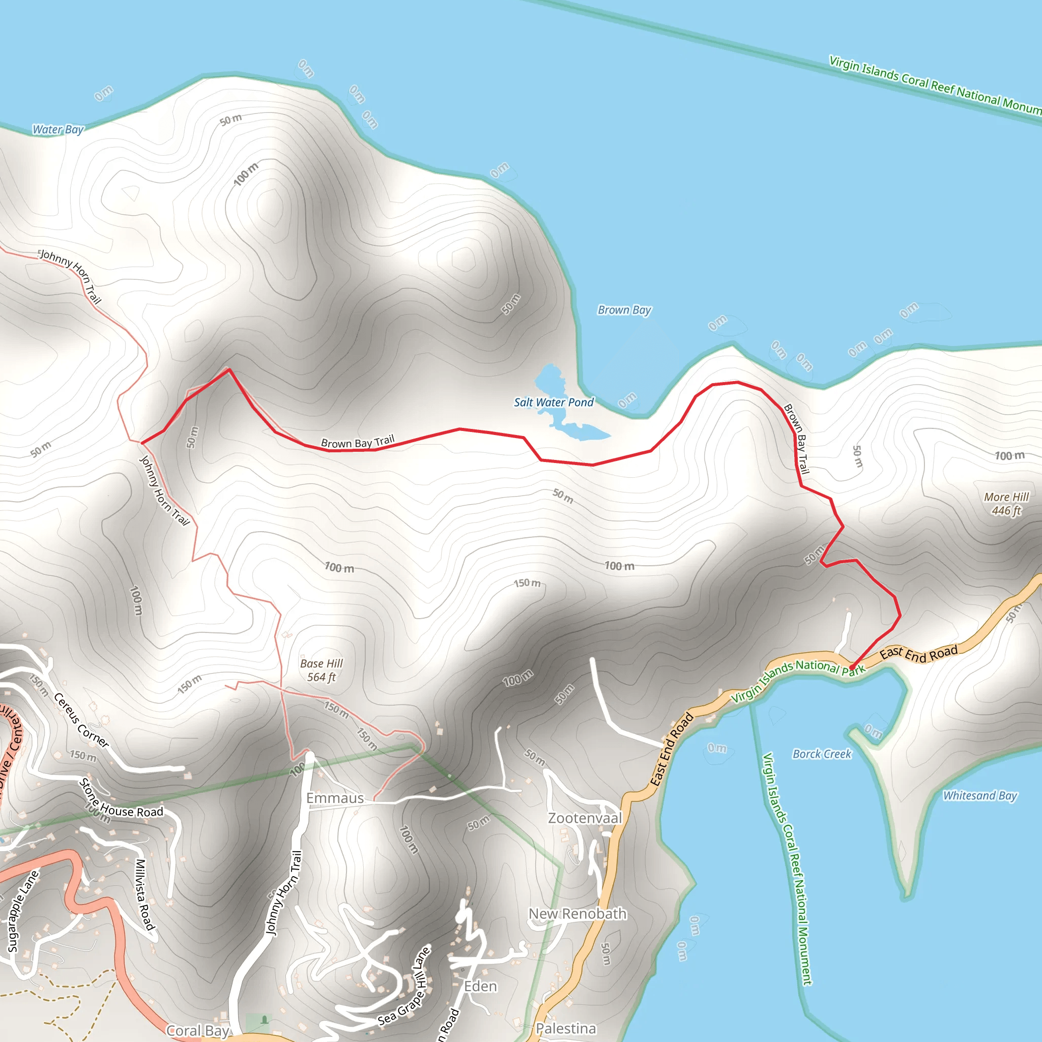 Brown Bay Trail mobile static map