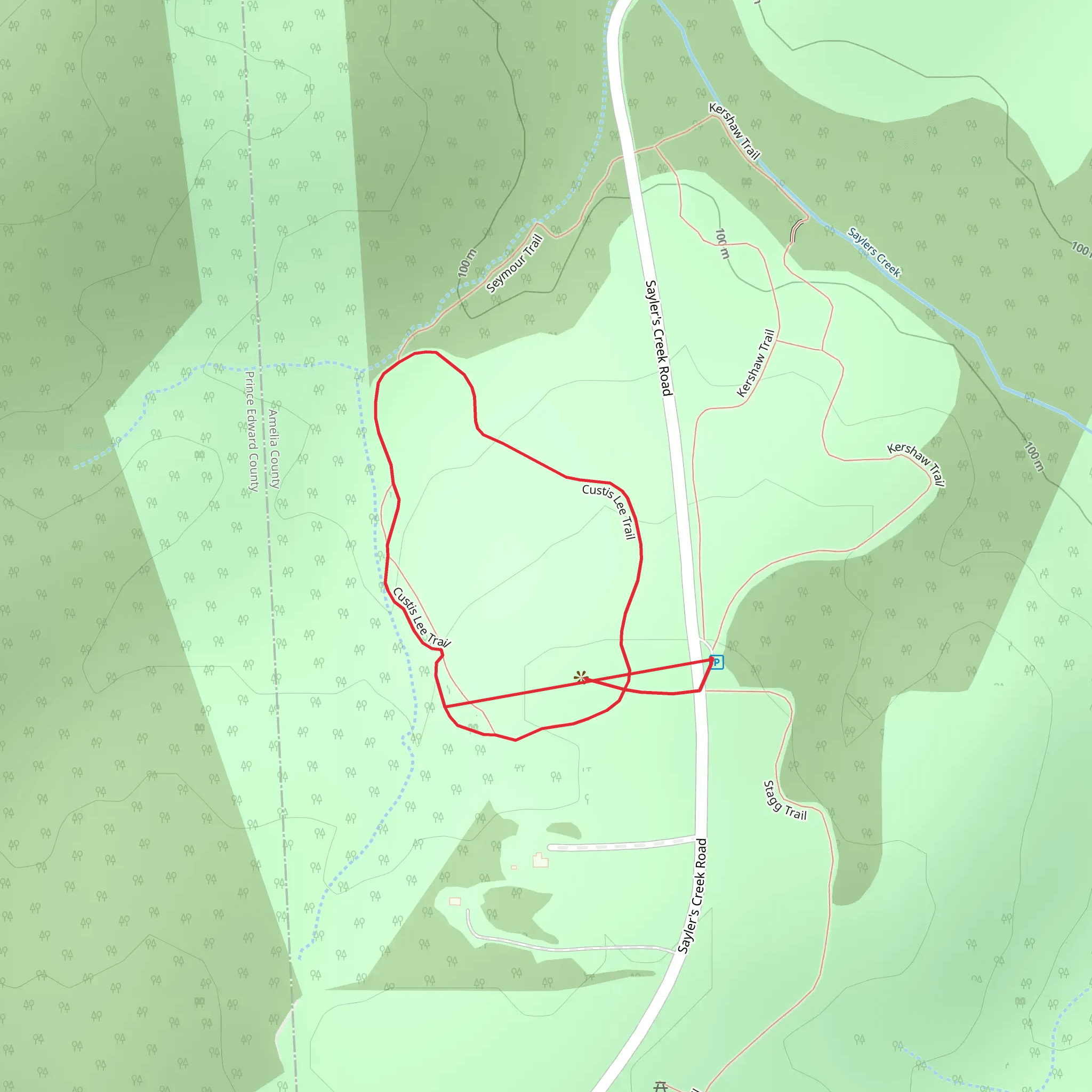 Custis Lee Loop Trail mobile static map