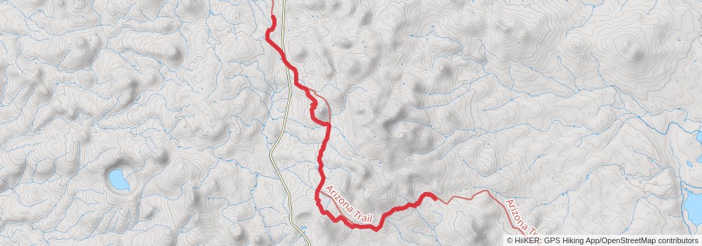 Arizona Trail stage 51 Map