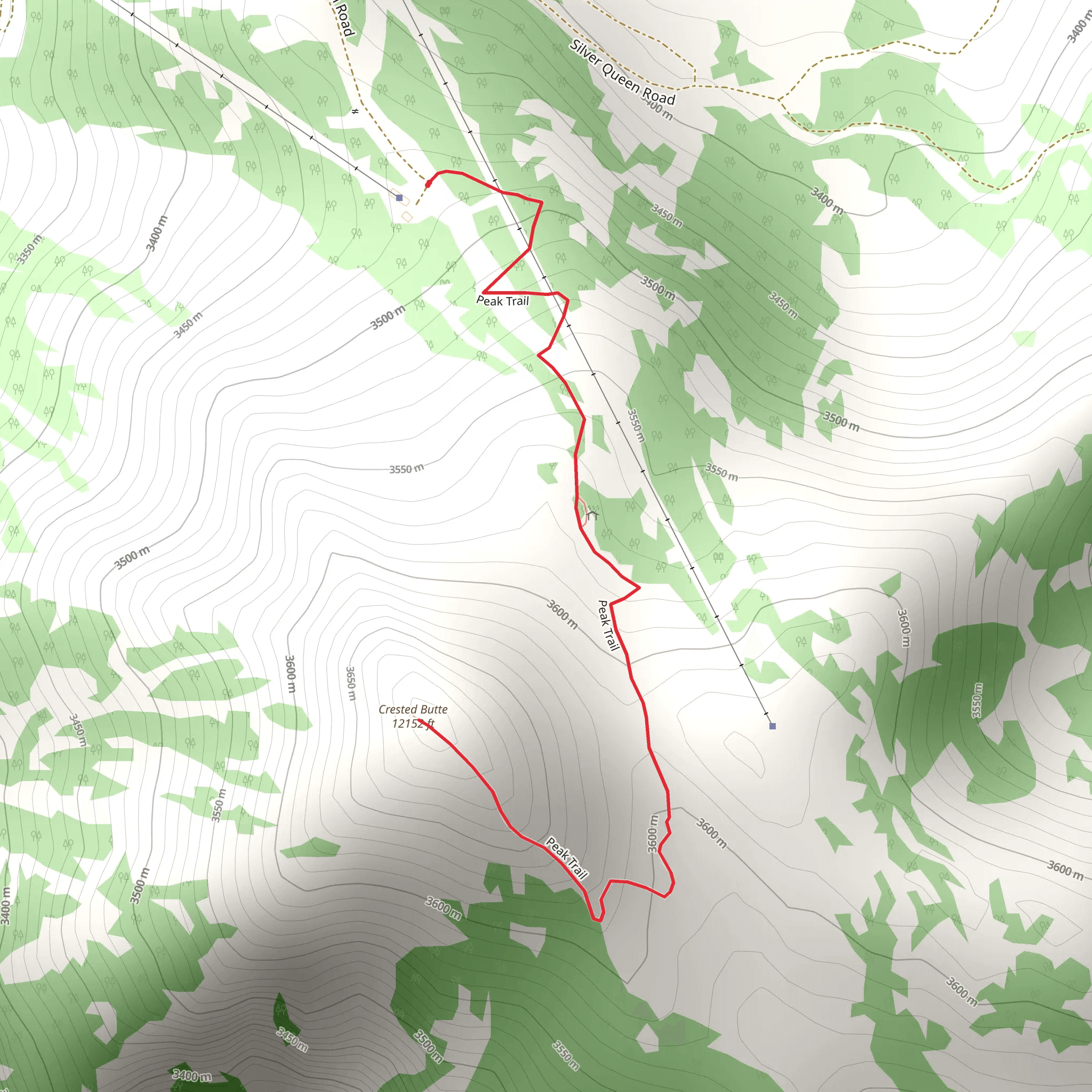 Crested Butte via Summit Trail mobile static map