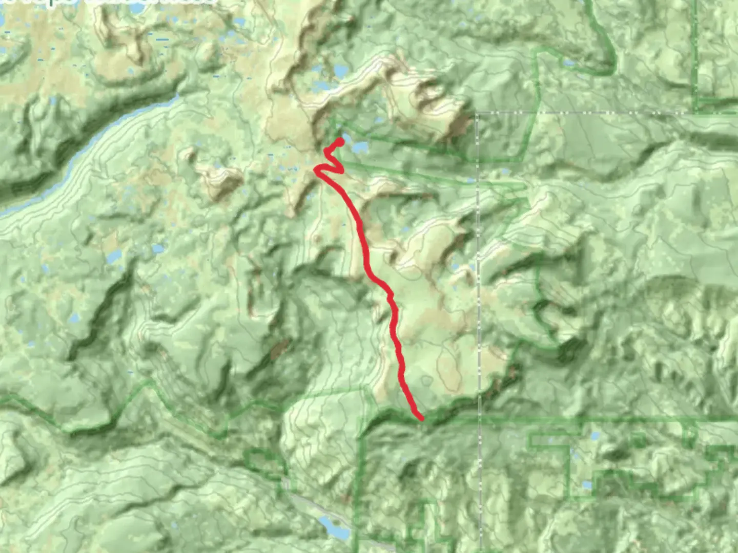 An image depicting the trail South W Trail and its surrounding area.