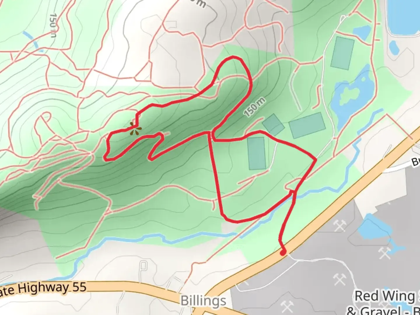 An image depicting the trail Burdick Road Loop and its surrounding area.