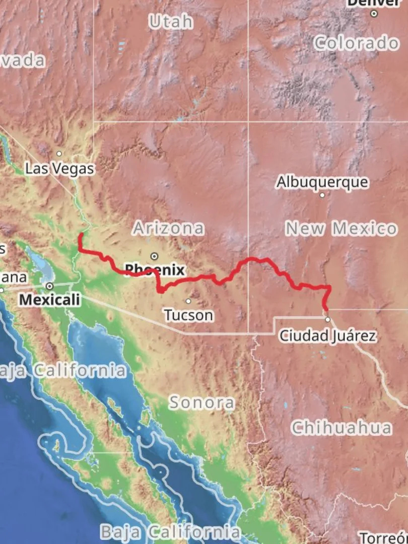 An image depicting the trail American Perimeter Trail - Southwest Primary and its surrounding area.