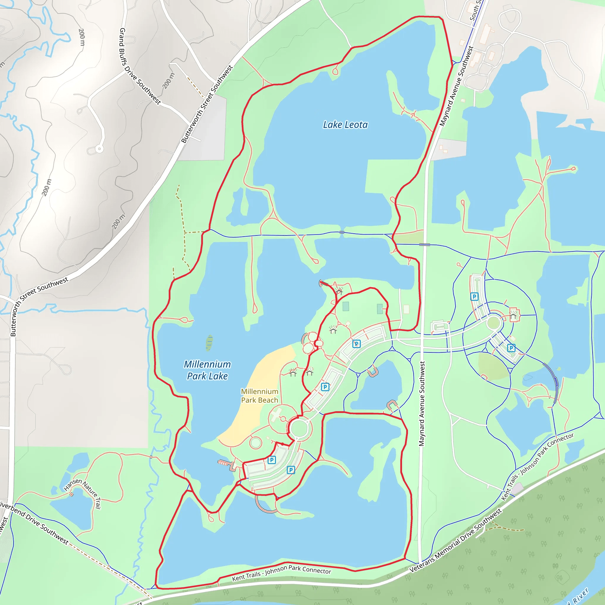 Lake Leota - Millennium Park Lake Loop mobile static map