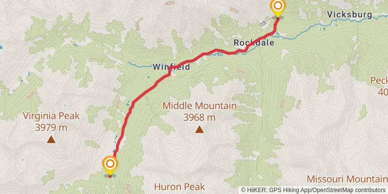 Continental Divide Trail alt 13 Map