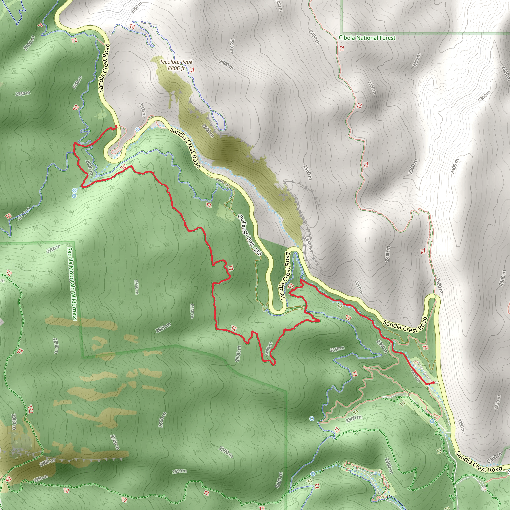 Bill Spring, Oso Corredor and Tree Spring Trail mobile static map