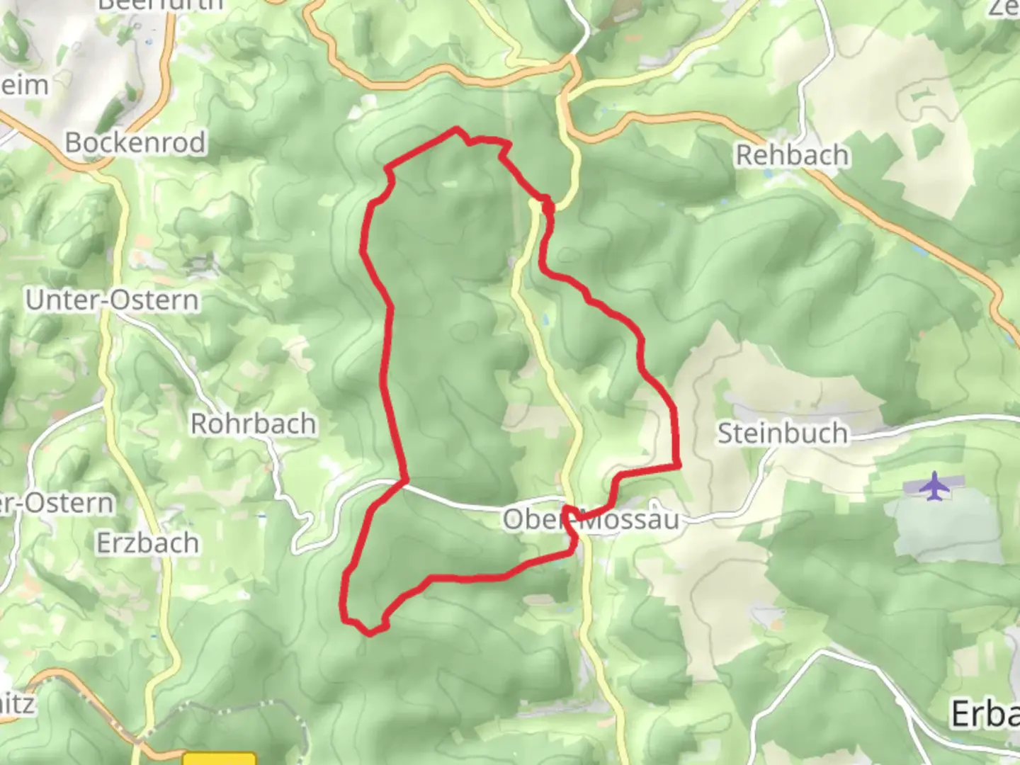 An image depicting the trail Mossautaler Drachenweg - Saphira and its surrounding area.