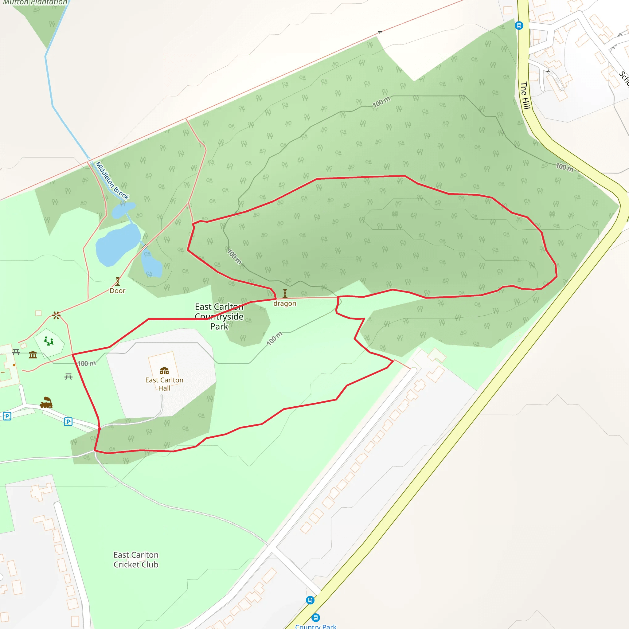 East Carlton Park mobile static map