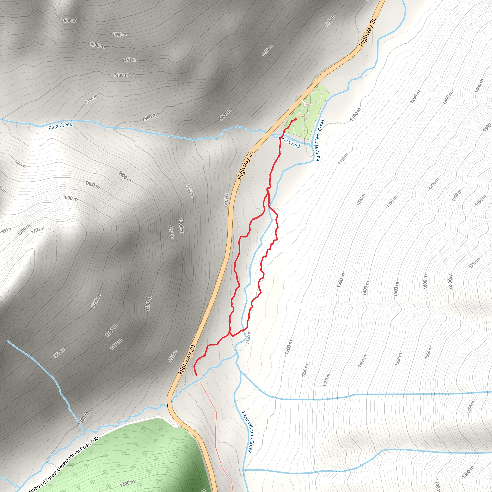 Lone Fir Interp Trail mobile static map