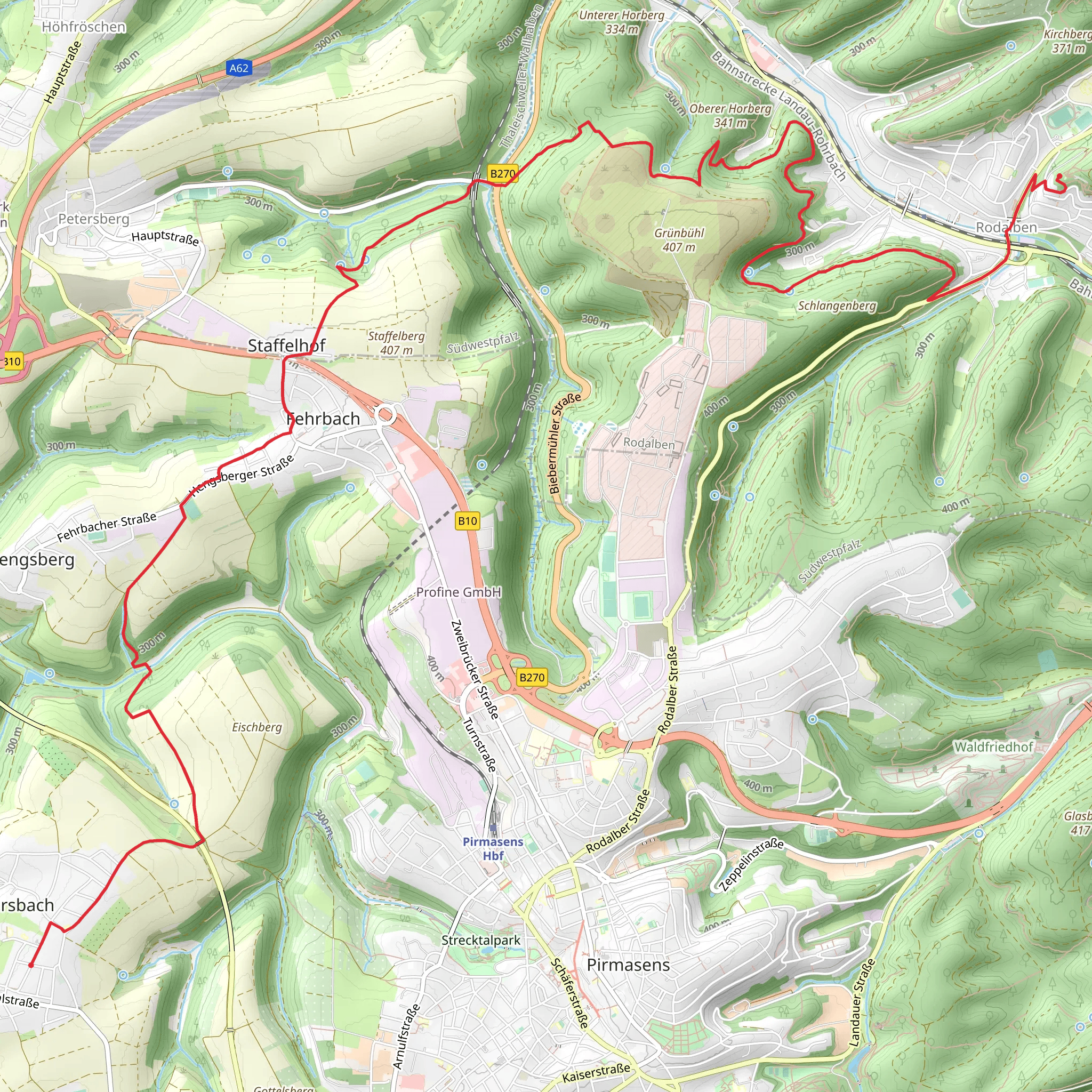 Gersbach to Hilschberghaus Walk mobile static map