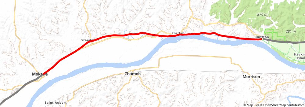 American Discovery Trail South Route stage 148 Map