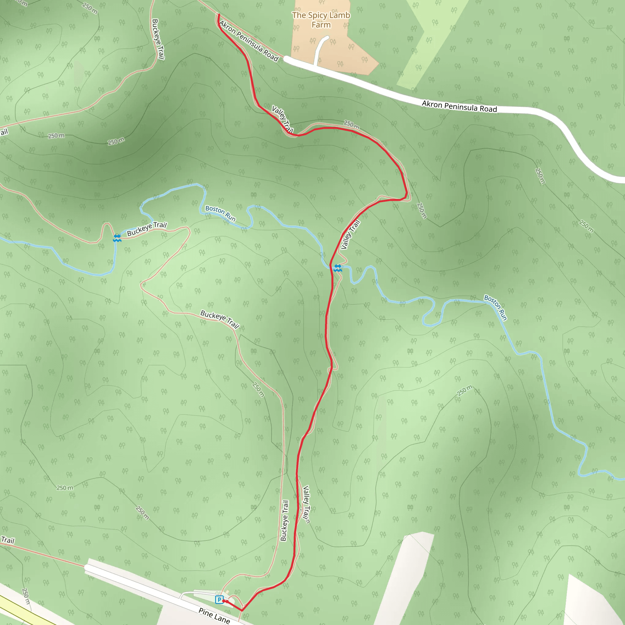 Valley Bridle Trail mobile static map