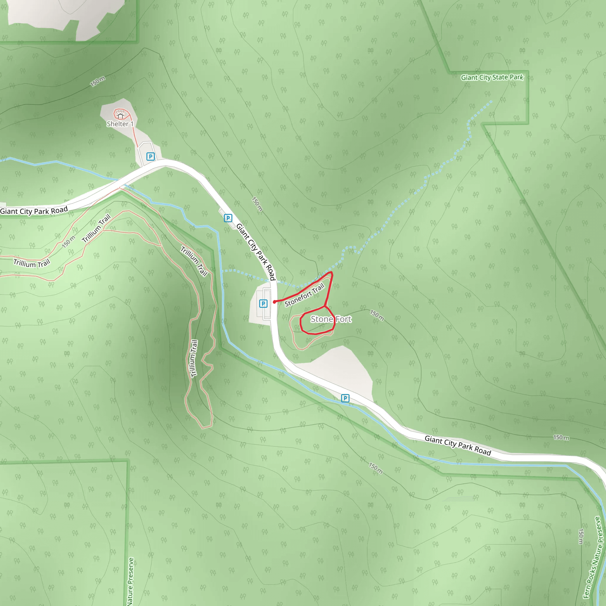 Stonefort Loop Trail mobile static map
