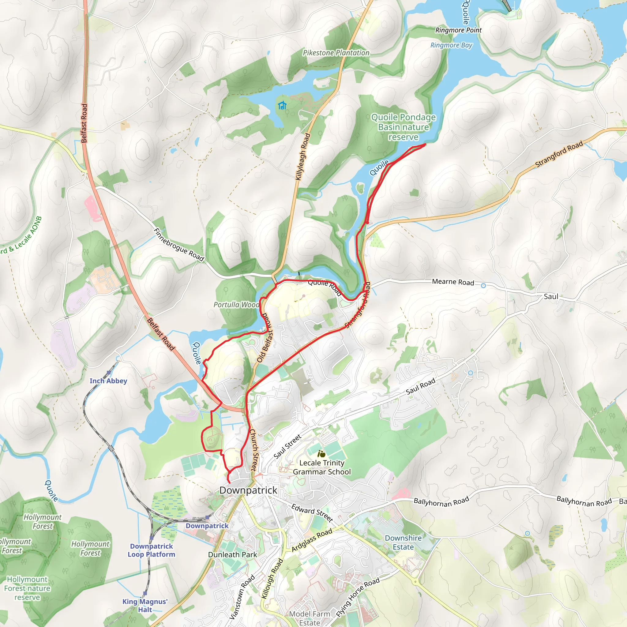 Quoile River Walk mobile static map