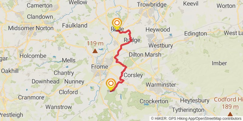 Mendip Ring stage 6 Map