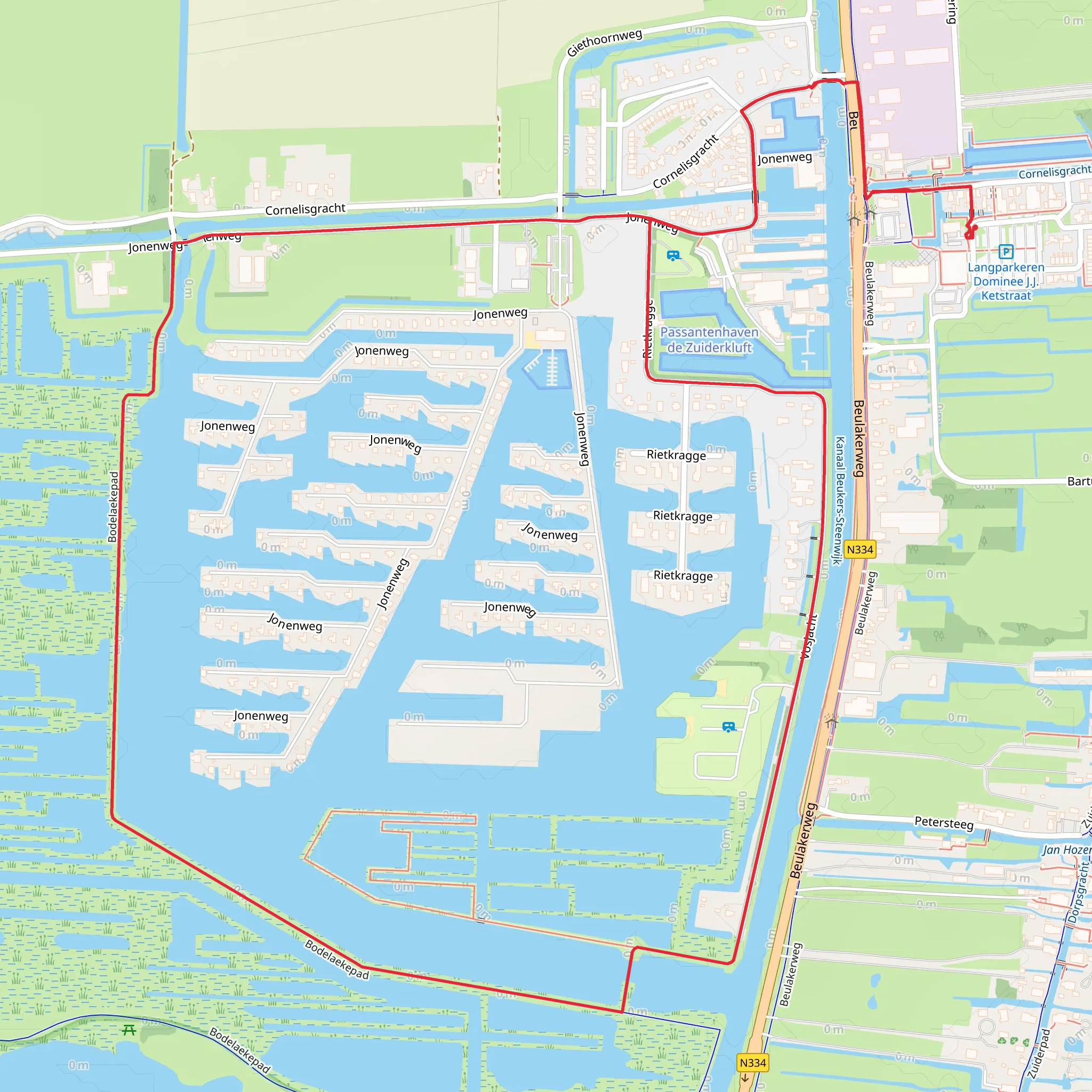 Jonen Weg and Bodetaekepad Loop mobile static map