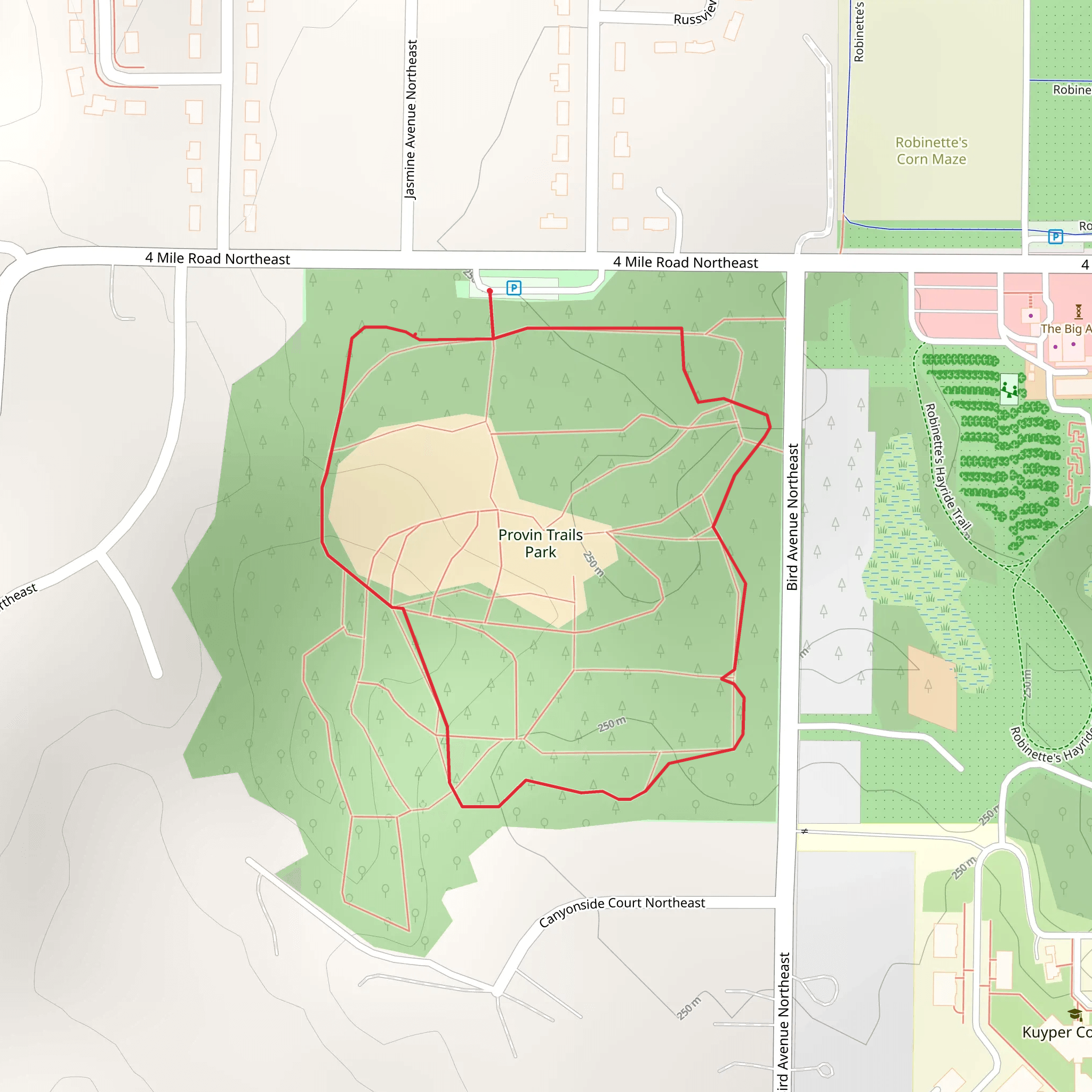 Provin Trails Park Loop mobile static map