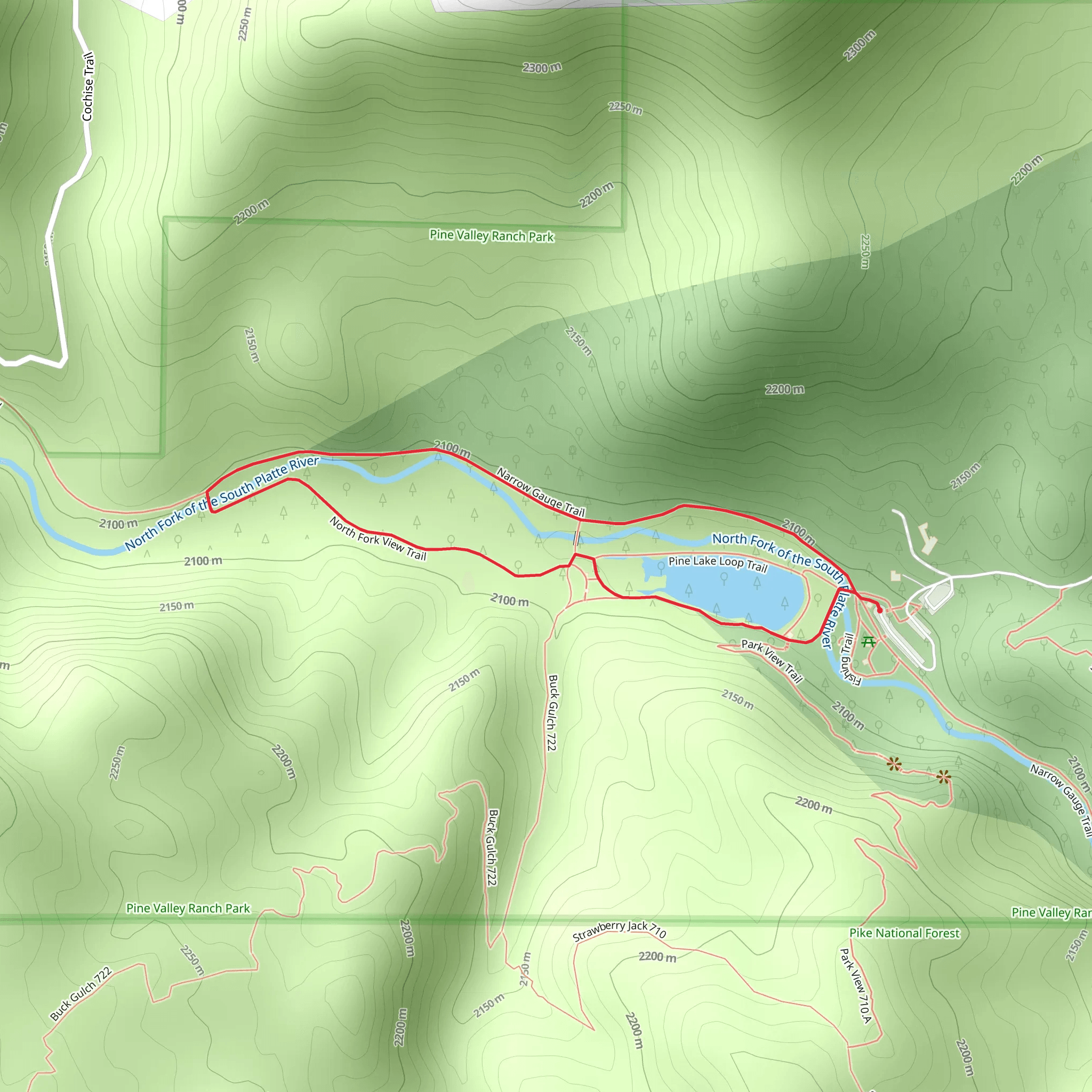 Pine Lake Loop Trail mobile static map
