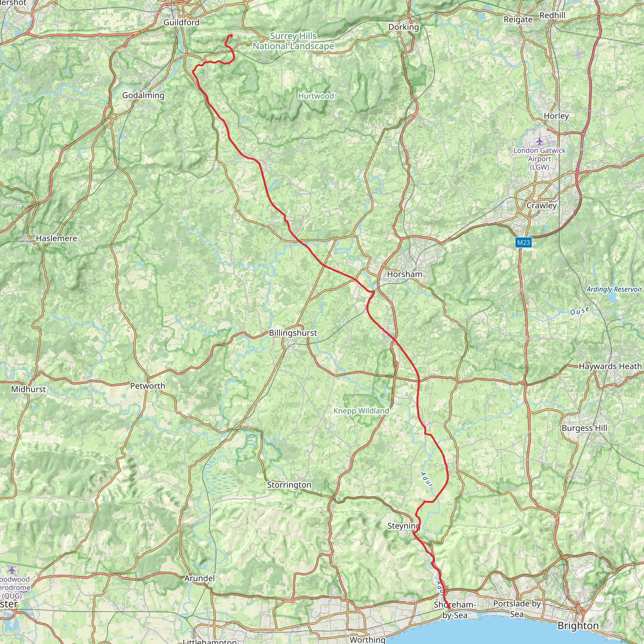 Downs Link mobile static map