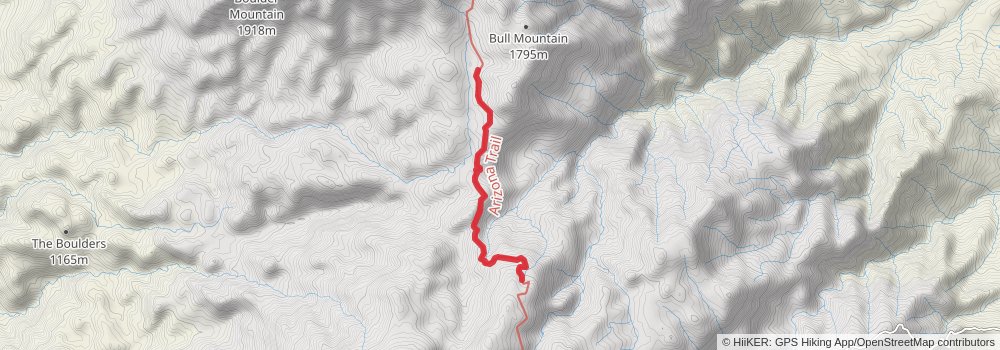 Arizona Trail stage 37 Map