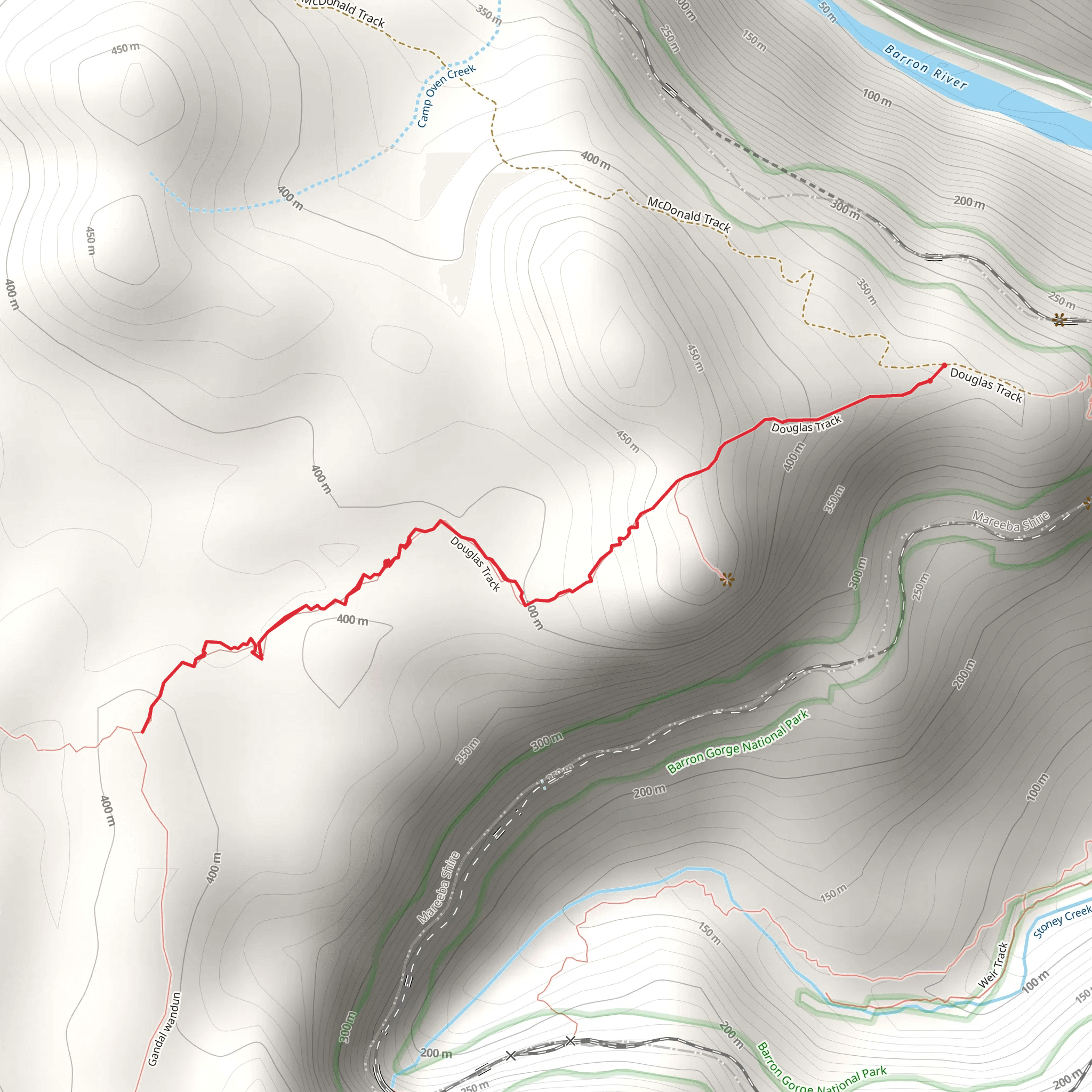 Douglas Track mobile static map