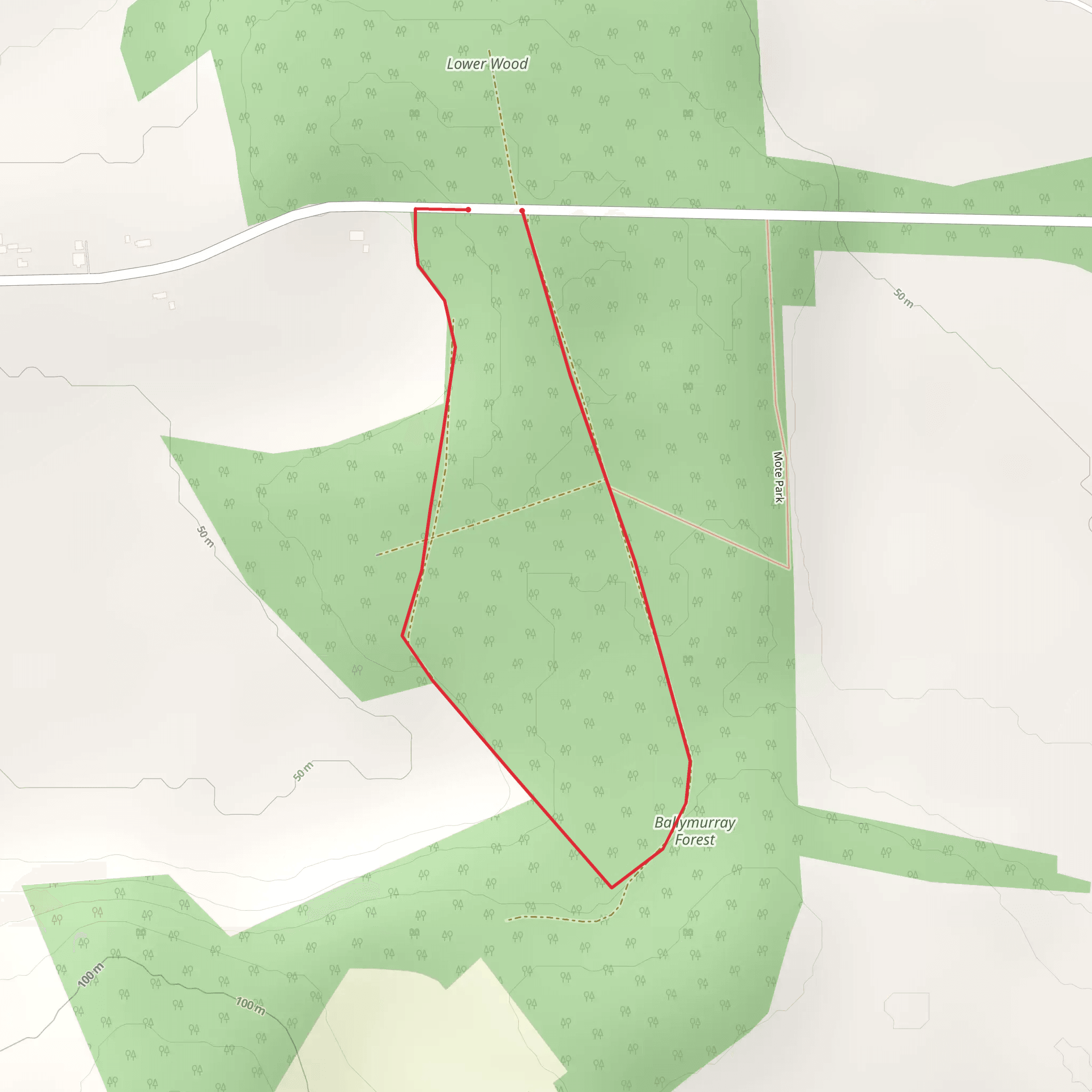 Mote Park - Crofton Trail mobile static map