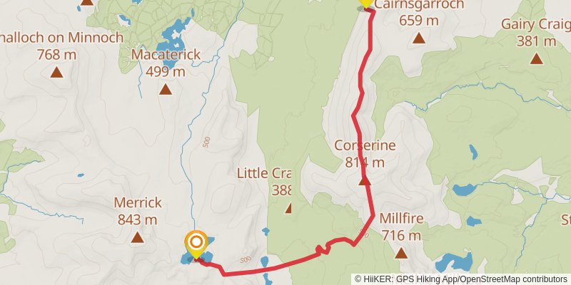 Galloway Hills Loop via Loch Enoch stage 2 Map