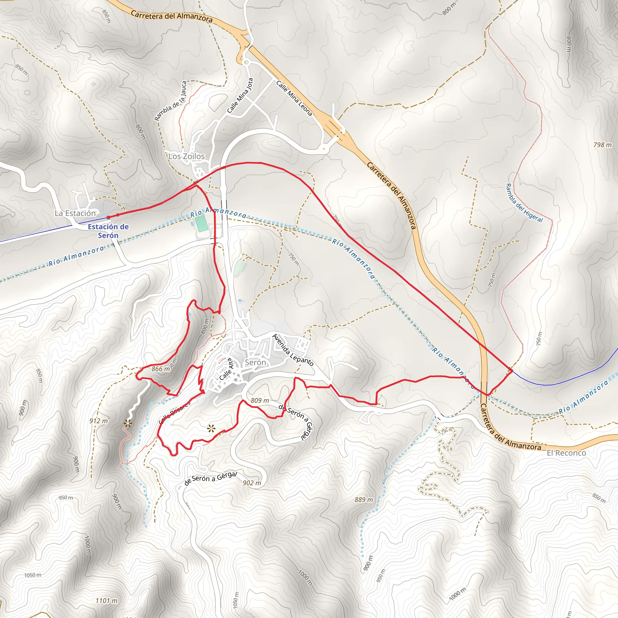 Panoramic of Serón PR A 335 mobile static map